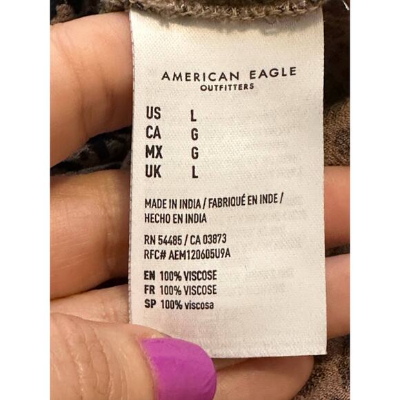 American Eagle animal print pull on high rise shorts size Large - Picture 4 of 9